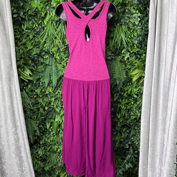 ANTHROPOLOGIE LEFT OF CENTER Dress Women Small Pink Fit Flare High Low Hem 2027 - Picture 10 of 10